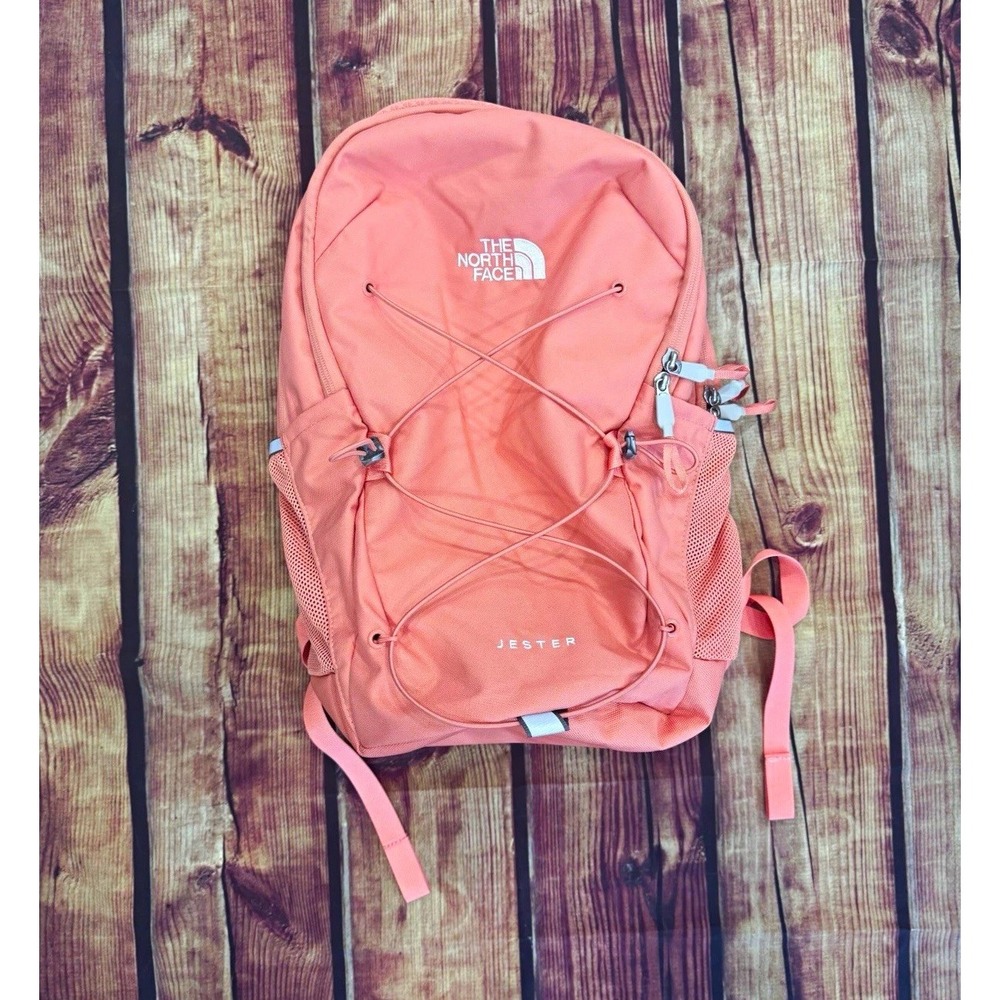 The North Face Jester Pink Hiking Backpack Zip Closure, Padded Straps